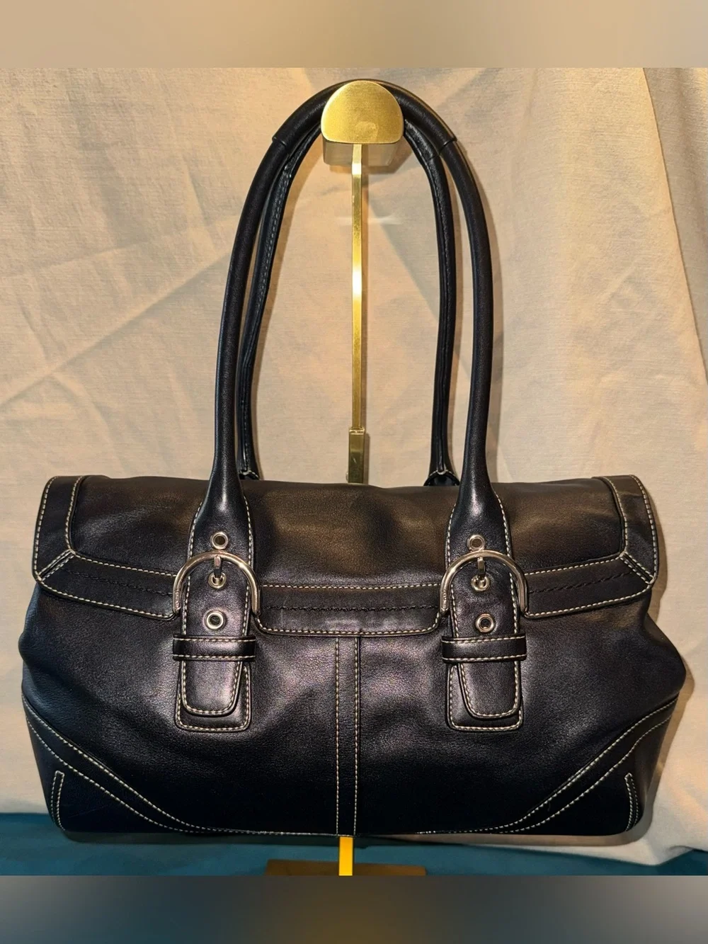 Coach 9636 Y2K Vintage Hamptons Soho Leather Satchel/Flap Shoulder Bag